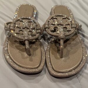NWOB Tory Burch Miller Pave Knotted Sandals